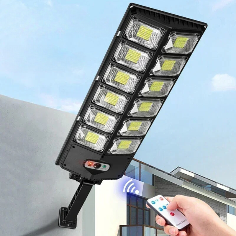 Luminária LED com Placa Solar - Parede ou Poste