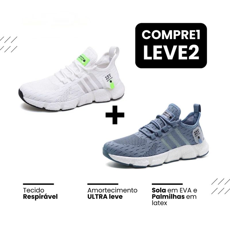 New Tênis Run - Respirável e Ultra Resistente (COMPRE 1 LEVE 2)