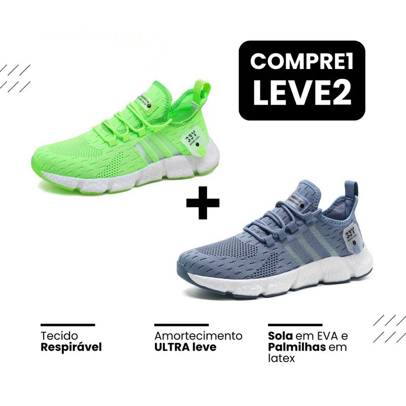 New Tênis Run - Respirável e Ultra Resistente (COMPRE 1 LEVE 2)