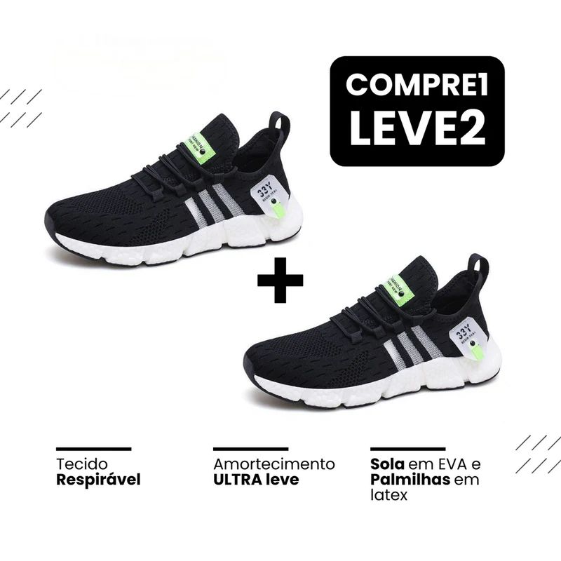 New Tênis Run - Respirável e Ultra Resistente (COMPRE 1 LEVE 2)