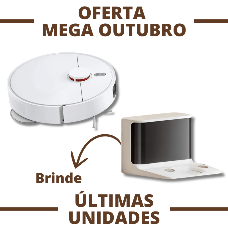 Robô Aspirador e Passa Pano Premium 3 em 1 + BASE BRINDE E FRETE GRÁTIS