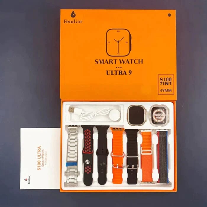 SmartWatch Serie 9 Ultra + Kit com 7 Pulseira (PROMOÇÃO DE MAIO)