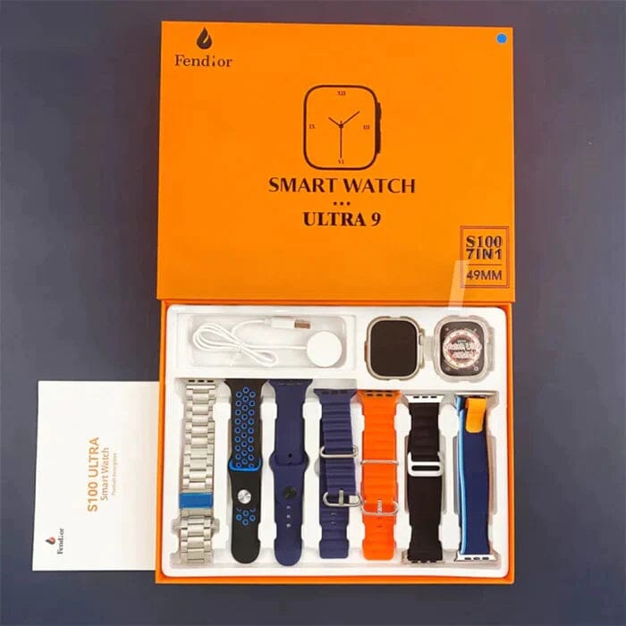 SmartWatch Serie 9 Ultra + Kit com 7 Pulseira (PROMOÇÃO DE MAIO)